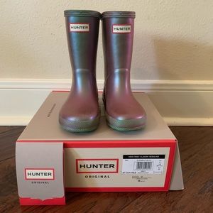Hunter Toddler Rain Boots Purple Size US 9